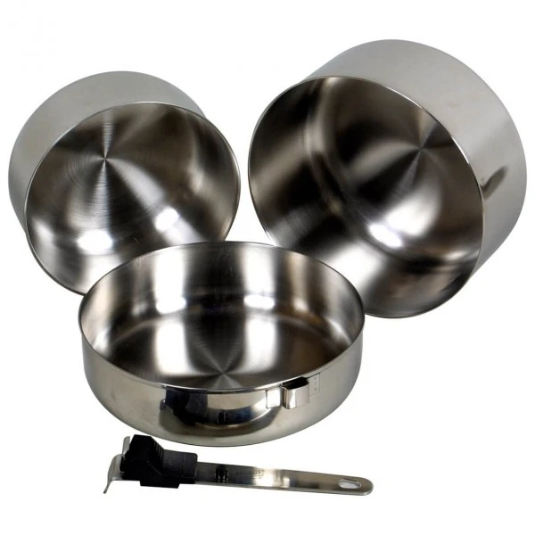 Basic Nature Biwak Edelstahl 1 Kochset - Pot 1 Basic Nature Biwak Edelstahl 1 Kochset - Pot