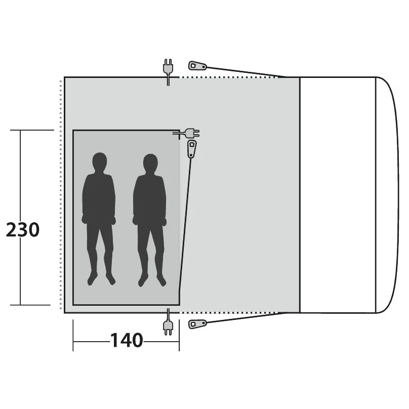 Outwell Inner Jonesville 290SA/Wolfburg 380A - Body 2 Outwell Inner Jonesville 290SA/Wolfburg 380A - Body - Image 2