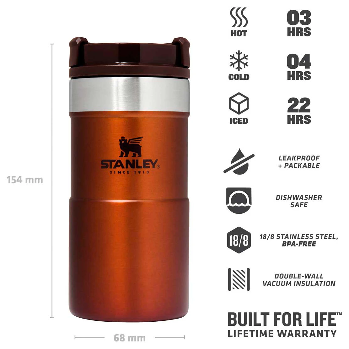 Stanley Classic Neverleak Travel Mug 250 Ml - Insulated Mug 4 Stanley Classic Neverleak Travel Mug 250 Ml - Insulated Mug - Image 4